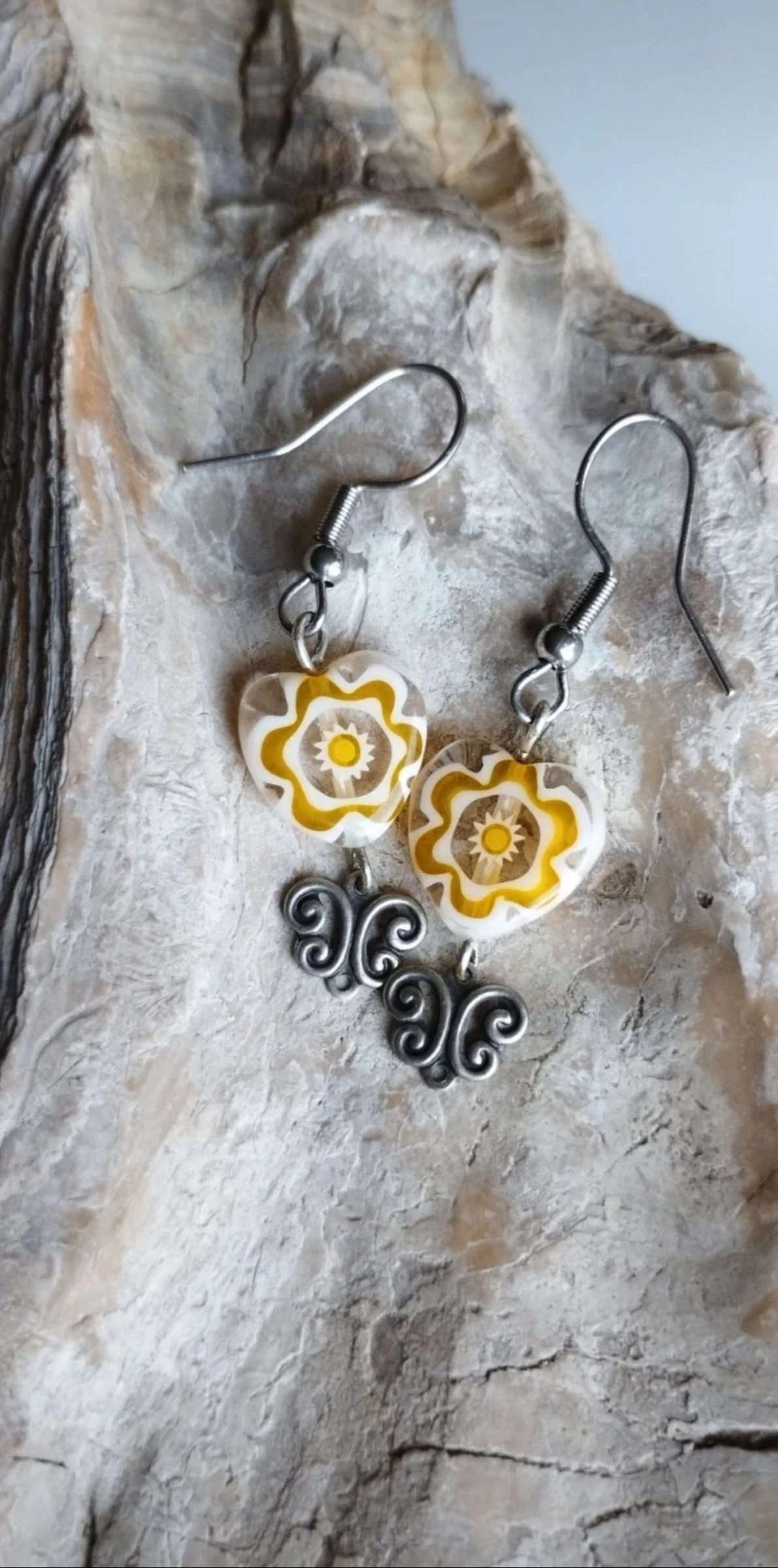 💛🎁🦋Lindos Pendientes de Murano y Acero Inoxidable🦋🎁💛 – photo 3